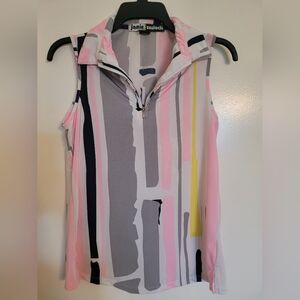 Abstract Pink and Gray Tank Top